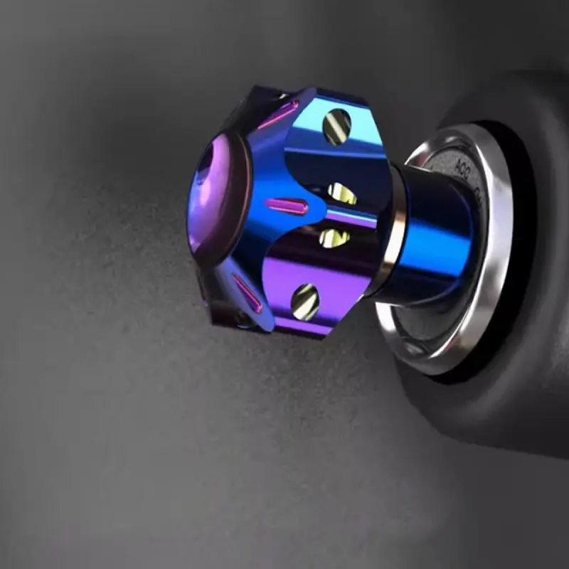 [Jrmoto] Gantungan Kunci Motor Titanium Hexagon - Penutup Kunci Anti Karat, Universal untuk Semua Tipe Sepeda Motor Pengait 1