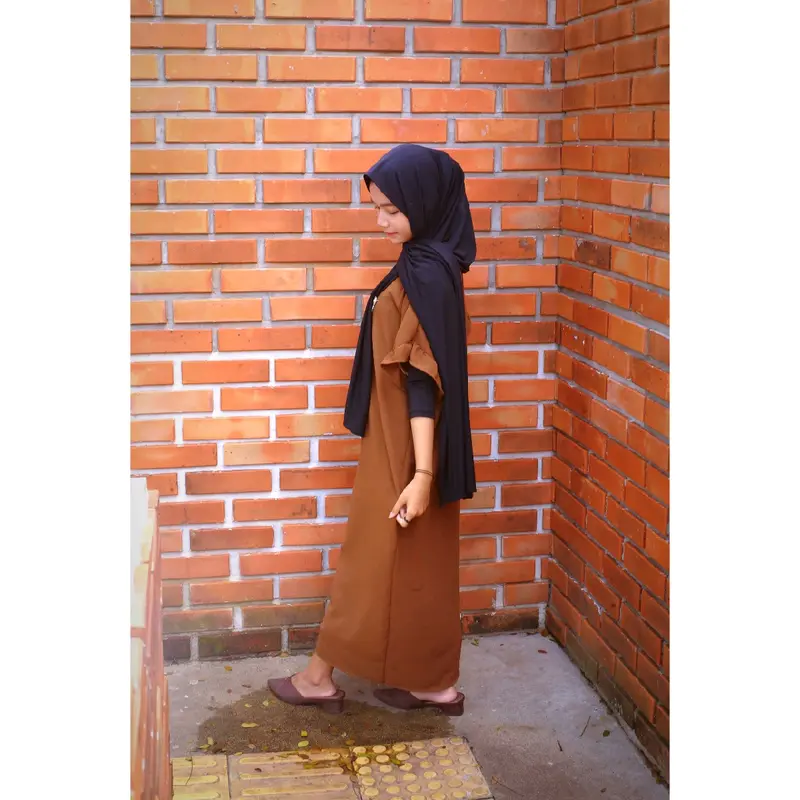 100 ribu 3 PCS Azzura long daster classic busui friendly daster viral Cantik Nyaman daster remaja 3