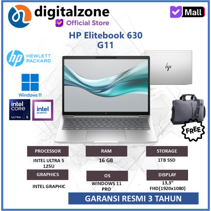 Gambar Laptop HP ELITEBOOK 630 G11 Intel Ultra 5 125U 16GB 1TB SSD Windows 11 PRO 13.3"Inch FHD - +Laptop dari Digitalzone Tangcity Kota Tangerang Tokopedia