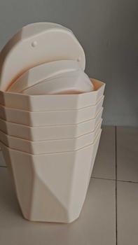 Product Review of Lotus Shape High Quality PP Plastic Flower Pot With Saucer Tray (Pasu Bunga Plastik PP) - Size 21.5 cm, 17 cm & 13 cm from P**e 0