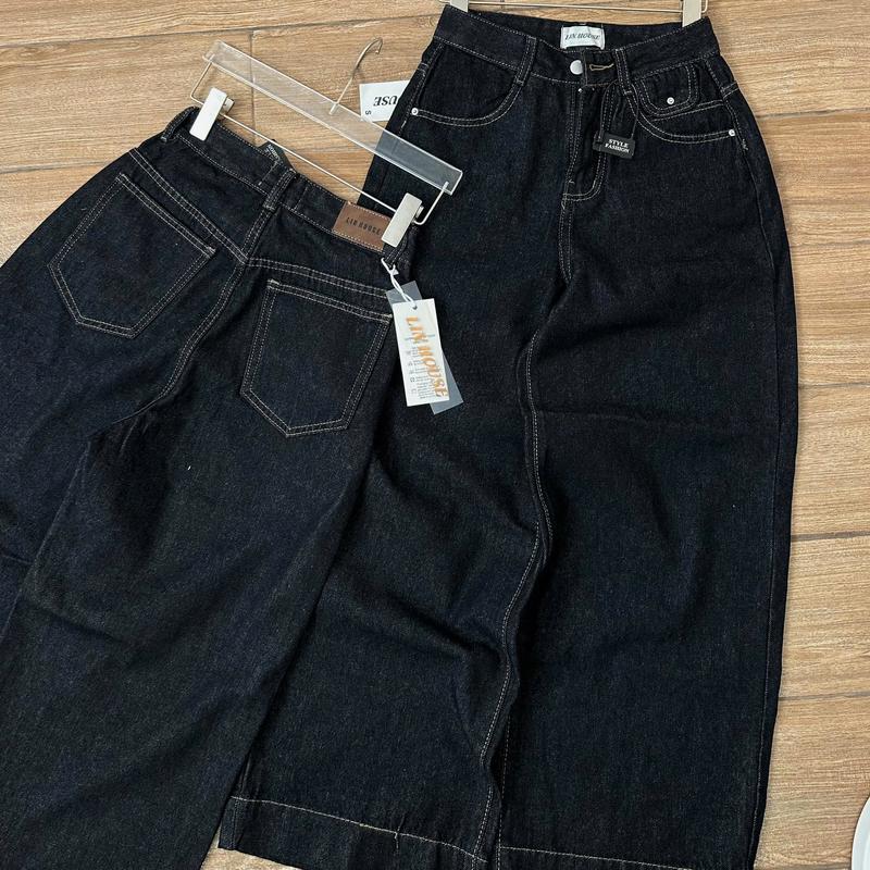    LIN HOUSE    MÃ 07 QUẦN JEANS SUÔNG LƯNG CAO TÚI KIỂU BÊN TRÁI 