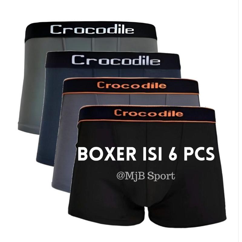 6 PCs Celana Dalam Pria Boxer Dewasa Terbaru Katun Lembut 0