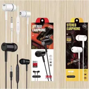 HEADSET D21 Suara Jernih Bass Mantap Earphone Kabel Nyaman Dipakai Cocok untuk Musik Gaming Meeting dan Nonton Film