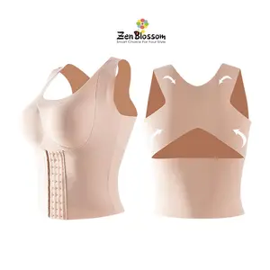 ZenBlossom Korset Bra Seamless Wanita Longtorso Singlet Pembentuk Perut dan Pinggang Busa