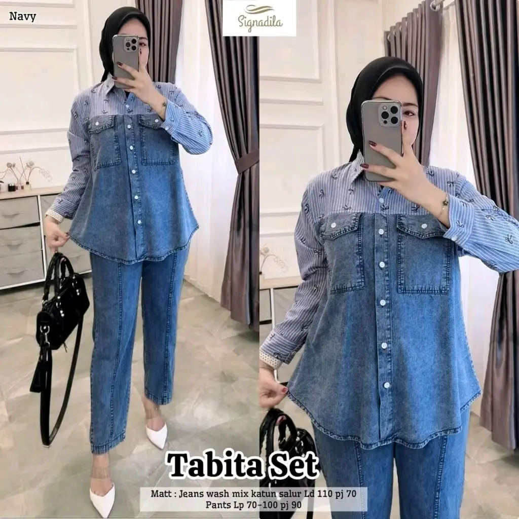 Setelan Celana Wanita Tabita Label Z*RA Oneset Termurah - Atasan, Casual, Kulot, Blazer, Baju, Kancing, Cantik, Formal