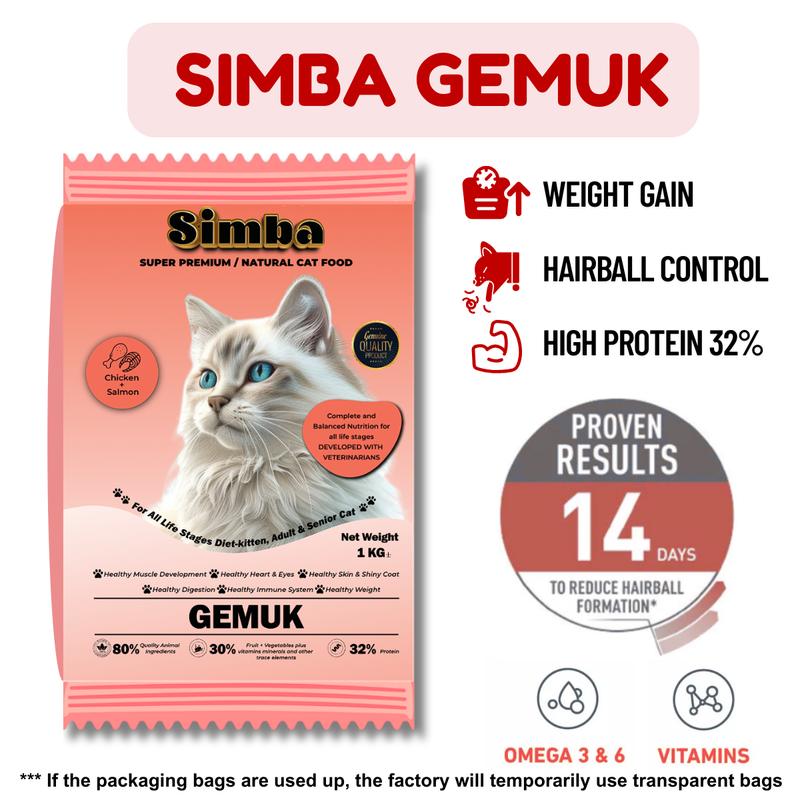 SIMBA Premium Kibbles Makanan Kucing [ Direct Dari Kilang ]
