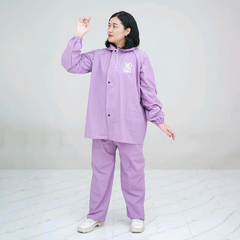 jas hujan setelan jaket celana pria wanita bahan pvc karet anti air waterproof termurah by HILD raincoat original cocok dipakai berkendara disaat musim hujan 6