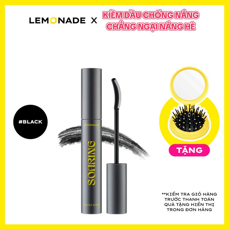 Combo 01 Chuốt mi tơi dài lâu trôi Soaring Mascara 6ml và 01 Gương lược gấp gọn 2 trong 1 35g