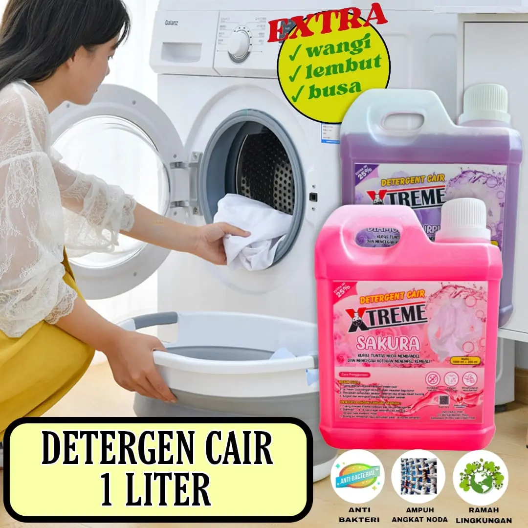 Detergen Cair 1 Liter Detergen Ampuh Angkat Noda