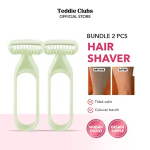 [Readystock] [BUNDLE HEMAT] [2 PCS] Teddy Clubs Hair Shaver | Alat Cukur Portable Tidak Sakit dan Gampang Dicuci  | Alat Cukur Bulu Tangan, Kaki, dan Ketiak | Shaver Bulu Wanit[a
