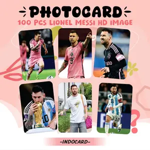 Photocard Lionel Messi HD Image 100 Pcs Bonus Innerslave - Indophotocard