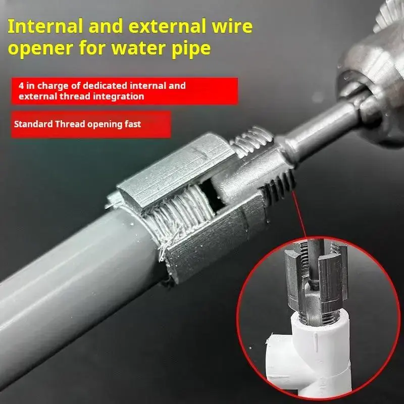 SPEEDWOX 8PCS Electric Drill Compatible PVC Pipe Threader Kit with Various Die Sizes PVC Thread Maker Tool for Electric Drill Pipe Threader Plumbing Tool with 3 Dies 1/2, 3/4, and 1 SPEEDWOX 8PCS Electric Drill Compatible PVC Pipe Threader Kit with Various Die Sizes PVC Thread Maker Tool for Electric Drill Pipe Threader Plumbing Tool with 3 Dies 1/2, 3/4, and 1
