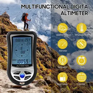Mini 8 in1 LED Digital Multifunction Outdoor Compass - RV77