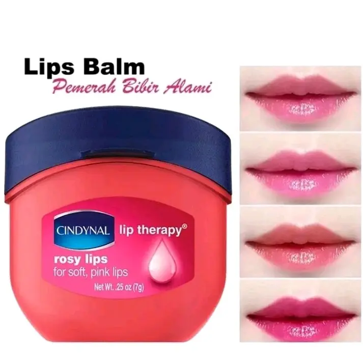 (PAKET HEMAT 2PCS) Lip Balm Rosy Lips Pemerah Bibir Alami untuk Pria dan Wanita Pink Lips 2