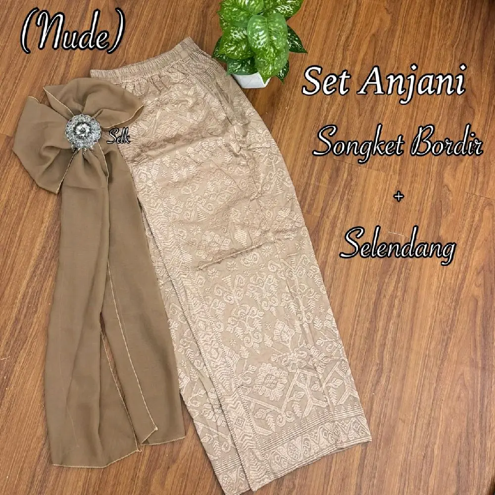 kamen jadi songket anjani one set selendang sifon- Wanita Panjang Dress