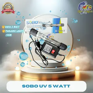 Lampu UV SOBO 5 Watt Lampu Anti Lumut Alga Bakteri Aquarium Kolam dan Toran Air