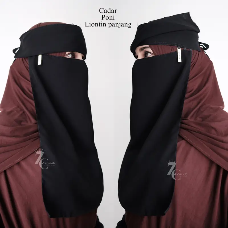 Niqob cadar Saudi sifon  asli muslim tangan Jilbab Syari Kerja 1
