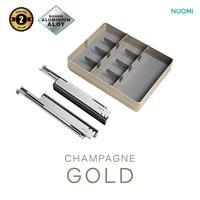 Gambar Laci Dalam Aluminium Nuomi – ENCANTO Inner Drawer Box 600mm (Champagne Gold / High Class Grey) - Champagne Gold, 600mm dari Nuomi Indonesia Kota Bandung 3 Tokopedia