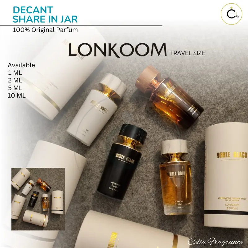 LONKOOM NOBLE Decant (Share in Jar) – Travel Size LONKOOM NOBLE LONKOOM Noble White Noble Black Noble Gold Noble Edition DECANT LONKOOM Noble White Noble Black Noble Gold Noble Edition 1