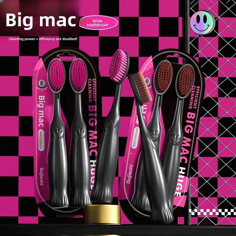  Bàn Chải Đánh Răng Kích Thước Mac Lớn Lông Bàn Chải Mềm Làm Sạch Sâu Bảo Vệ Nướu Thích Hợp Cho Người Lớn Bàn Chải Đánh Răng Đầu To Bộ Đồ Gia Dụng Cho Nam Và Nữ Cầm Tay Cho Du Lịch 2 Gói 