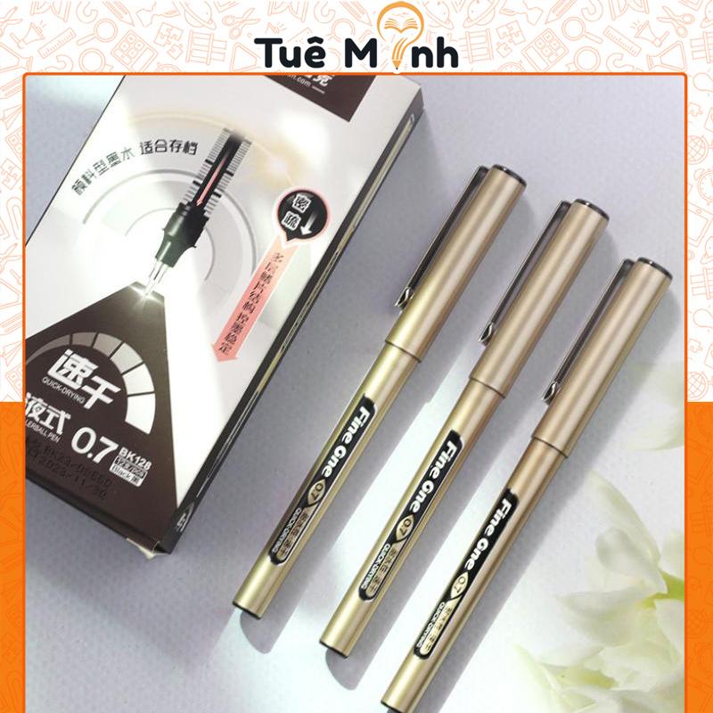 Bút gel nước Baoke BK128 ngòi 0.7mm cài kim loại B111 Bút mực ngòi to nhanh khô, nhiều màu mực tiện ích