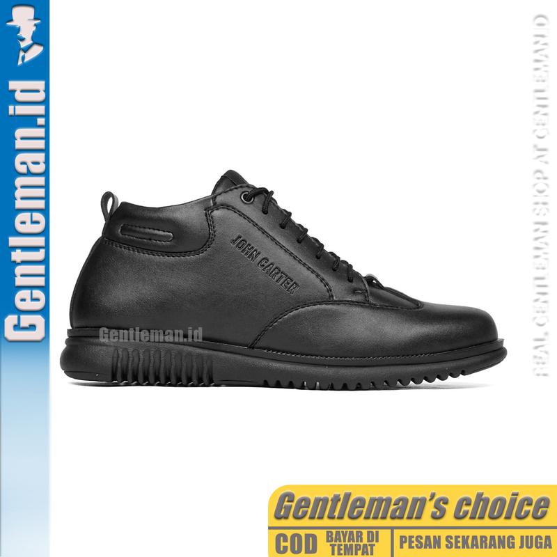 GENTLEMAN Dominic Sepatu Pria Hitam Casual Keren Shoes Sneakers 2