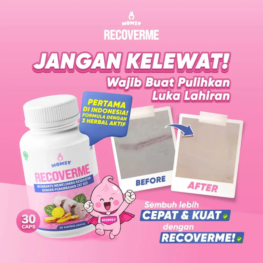 Momsy Recoverme Bantu Pemulihan Luka Pasca Operasi Ekstrak Gabus, Binahong, & Enzim Bromelain