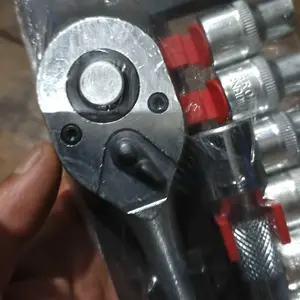 8-24mm Kunci Set Socket 12pcs /1/2 in Kunci Sok Wrench Rachet alat perkakas lengkap motor Rachet Handle Multifungsi kunci 1 set/ Bahan Chrome Vanadium