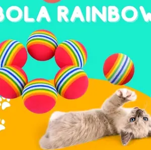BOLA RAINBOW MAINAN KUCING
