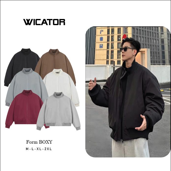 Áo Khoác Gió Lót Lụa 2 lớp Form BOXY dệt bo cổ Unisex Nam Nữ - Áo khoác gió cổ cao phối bo