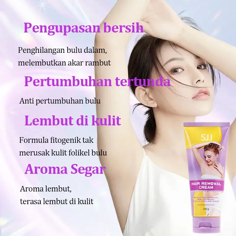 【Beli 5 Gratis 5 】【Halal】Depilatory Cream untuk Perawatan Kulit krim bulu ketiak pencabut bulu ketiak hair wax removal Perontok Waxing 2