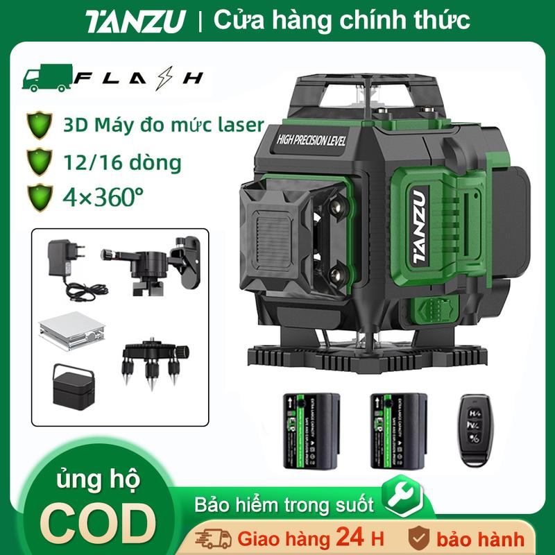  Máy cân bằng laze TANZU 12-16 Tia Xanh Siêu Sáng Bắn Cốt Cân Mực Laser Cao Cấp Chính Hãng 2PIN 2CELL 