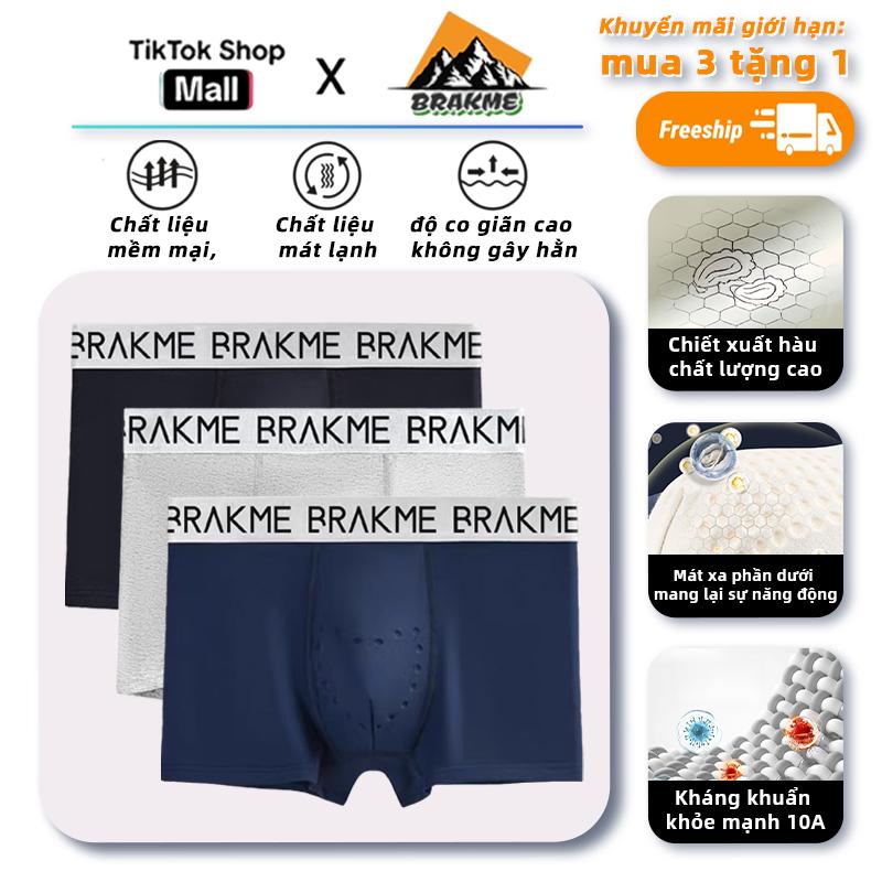 【Xả hàng thanh lý quần lót nam boxer BRAKME- chiết xuất hàu cao cấp- cotton kháng khuẩn cấp 10A- hạt massage độc đáo- mặc đi làm hay ở nhà đều rất thoải mái
