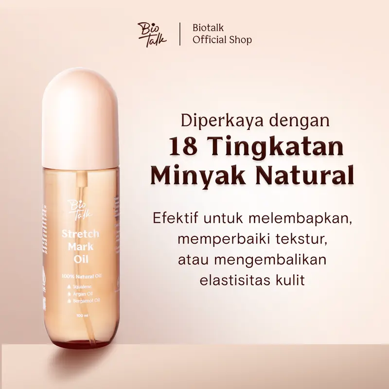 [NEW LAUNCH] Biotalk Stretch Mark Oil | 100ml | 100% Natural Oil | Mencegah & Menyamarkan Stretch Mark 2