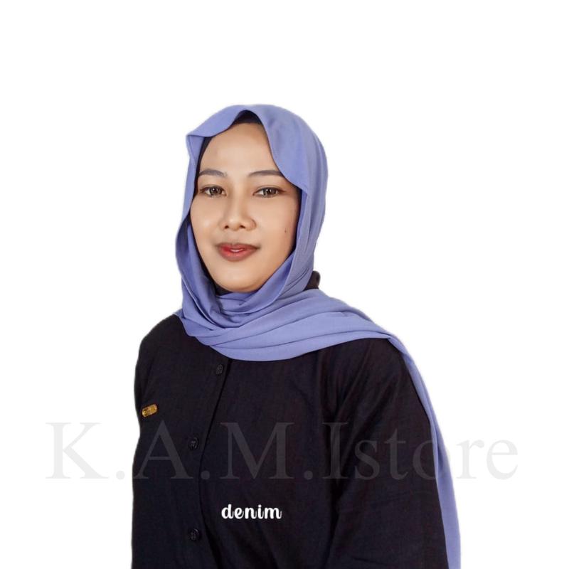 Aurellie pashmina kaos meleyot jersey premium Kerudung Muslim Jilbab Instan 1