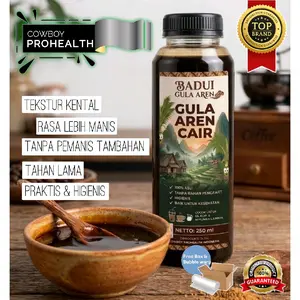 GULA AREN CAIR ASLI MURNI ORIGINAL 1 liter 1000 ml 500 ml 250 ml 100 ml tanpa pemanis tambahan. Sirup Minuman