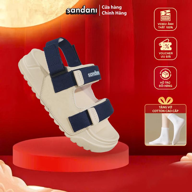 Giày Sandal Nữ Quai Ngang Đế Êm Chống Trơn S1 Navy Size 36-40 - SANDANI