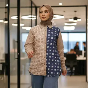 SAIARA ALICIA MOCCA MOTIF BARU KEMEJA BATIK KATUN TOYOBO