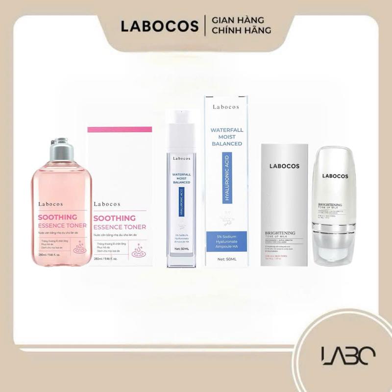 C09_COMBO DƯỠNG DA MẶT BAN NGÀY [ TONER + AMPOULE TẾ BÀO GỐC HA CẤP NƯỚC 50ML + KEM NGÀY NÂNG TONE]]