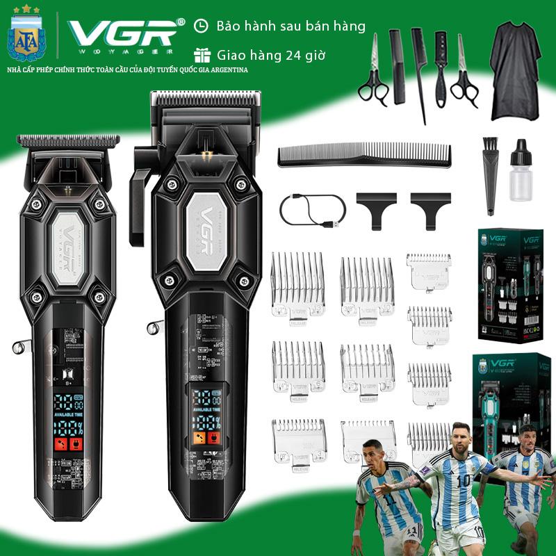  Máy cắt tóc chuyên nghiệp VGR dành cho nam Bộ tông đơ và máy tỉa tóc không dây Bộ cắt tóc nam 