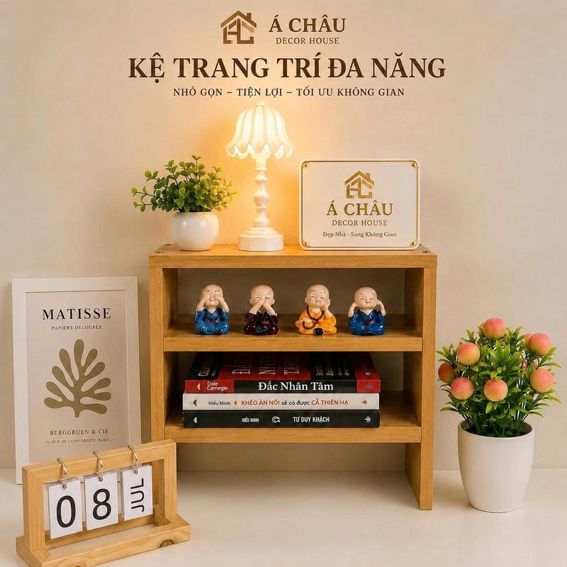 Kệ Trang Trí Đa Năng Gỗ MDF – Kệ Decor Để Bàn, Kệ Trưng Bày Mỹ Phẩm, Sách, Cây…