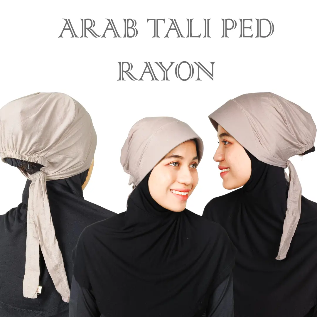 Ciput Inner Arab Ped Tali Rayon Inner Hijab Ped Dalaman Hijab Rayon Slip Pengeras Depan Hijab