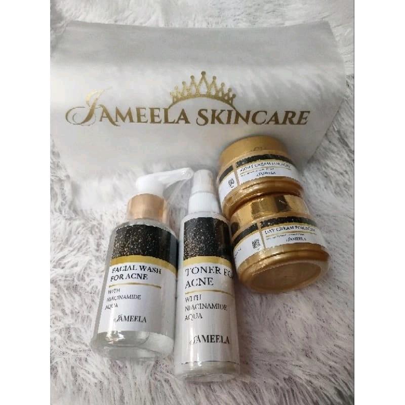 PAKET LENGKAP SKINCARE JAMEELA JELLY GLOW DAN CREAM FLEK JAMEELA SKINCARE Perawatan Wajah Bruntusan Aging Facial 1