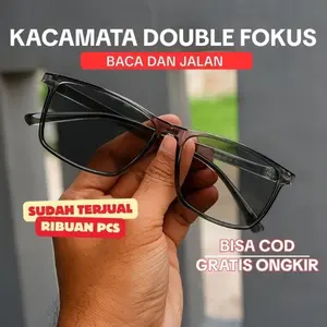 Kacamata baca dan Jalan (3011) dobel fokus stylis elegan kekinian lensa redup antisilau antiradiasi uv