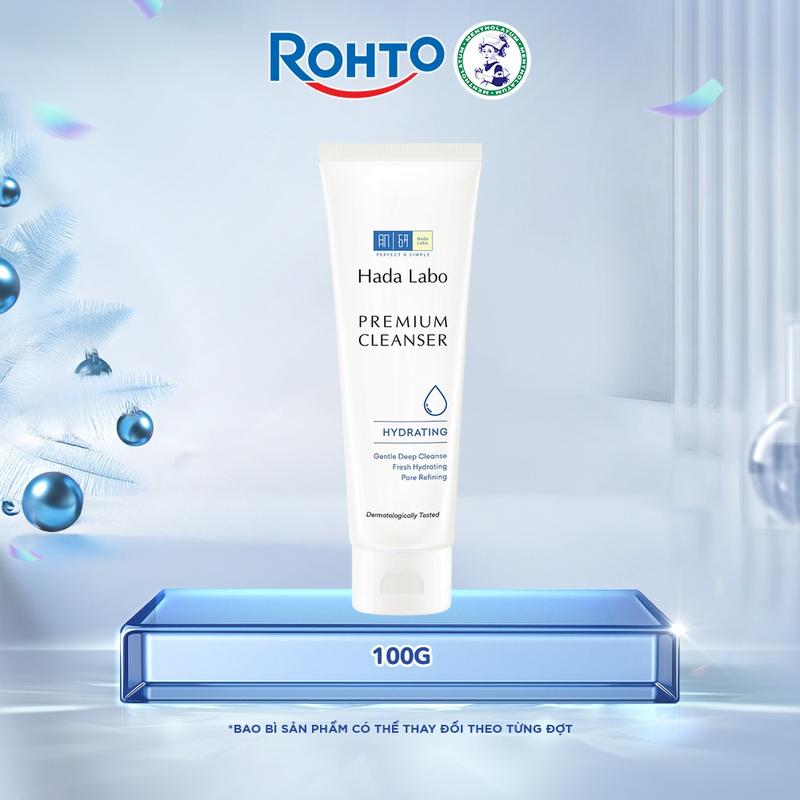 Sữa rửa mặt dưỡng ẩm cao cấp Hada Labo Premium Cleanser Hydrating 100g