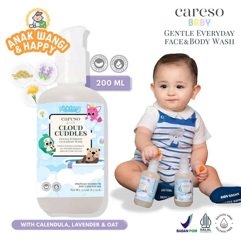 Careso Baby Face & Body Wash Cloud Cuddles - 200ml 2