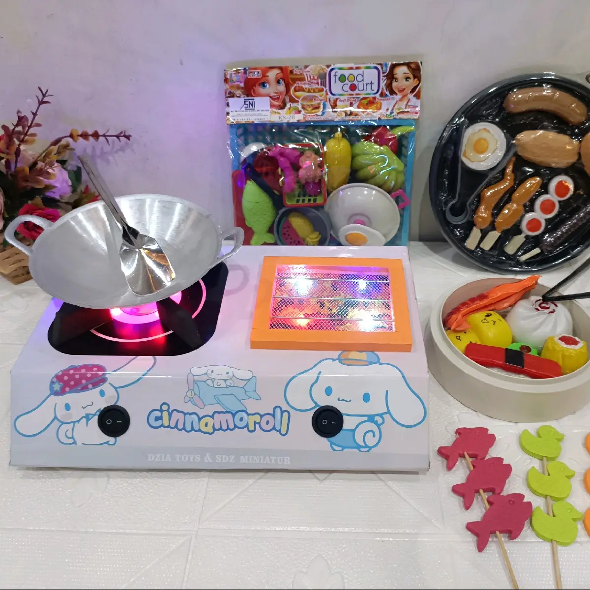 Mainan Kompor dengan Lampu LED dan Bakaran untuk Anak-Anak -cinnamoroll Toys