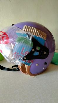 Product Review of HELM BOGO DEWASA KACA PILOT CLEAR MODEL HIJAB RETRO PRIA WANITA LIST BUSA COKLAT FULL LEHER SNI TERBARU MOTORCYCLE from T** S**e 3