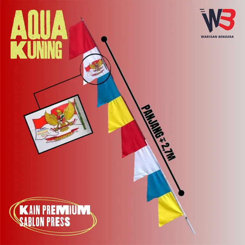(10PCS) BENDERA UMBUL UMBUL GARUDA BIG SALE 4