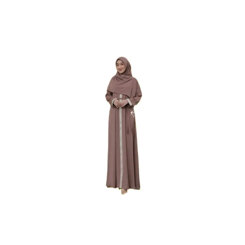 Gamis Anak Remaja 10 sampe 13 tahun/Gamis Anak perempuan Ful varian Garis renda Mewah/Gamis anak muslim Polos tali pinggang kekinian 5